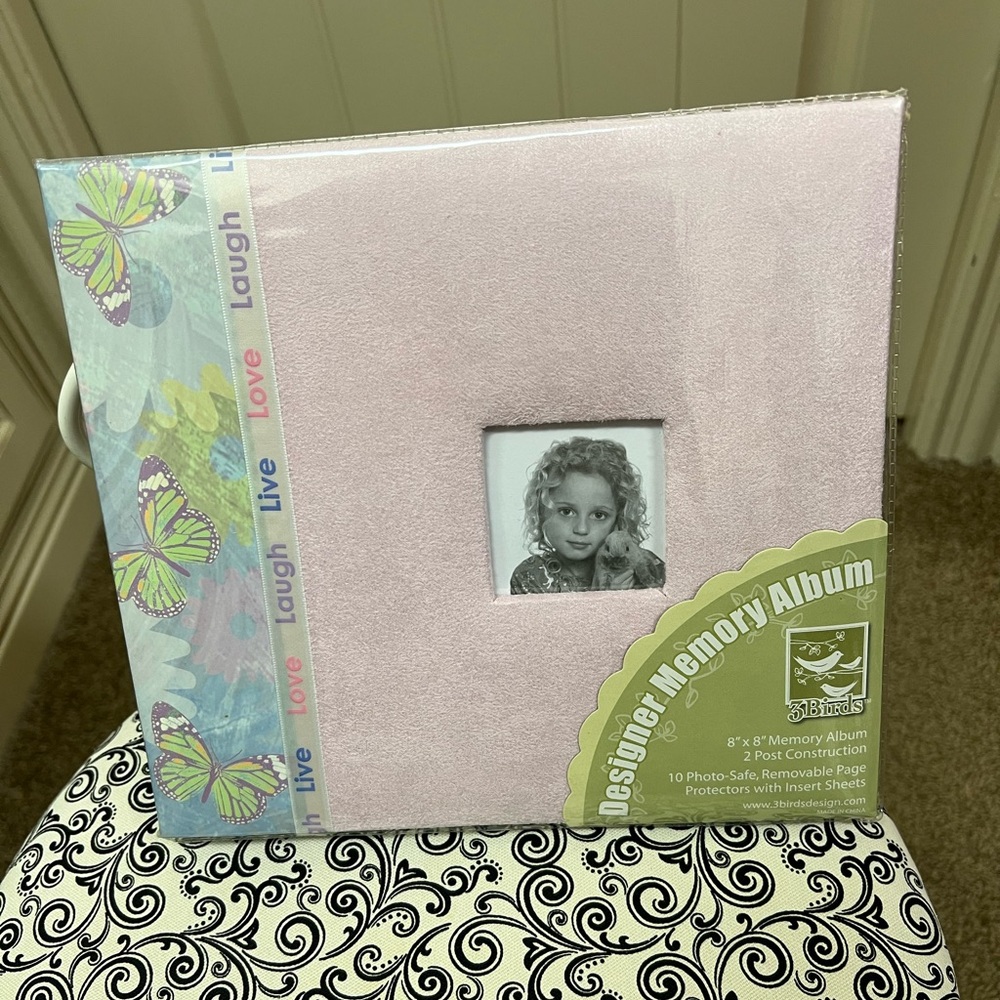 Pink with Butterflies Memory Album